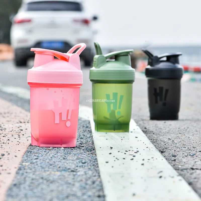 350ml Sports Water Cup with Shaker Balls Leak Proof Drink Shaker Bottle Whey Protein Powder Mixing Bottle Fitness Gym Shaker Cup