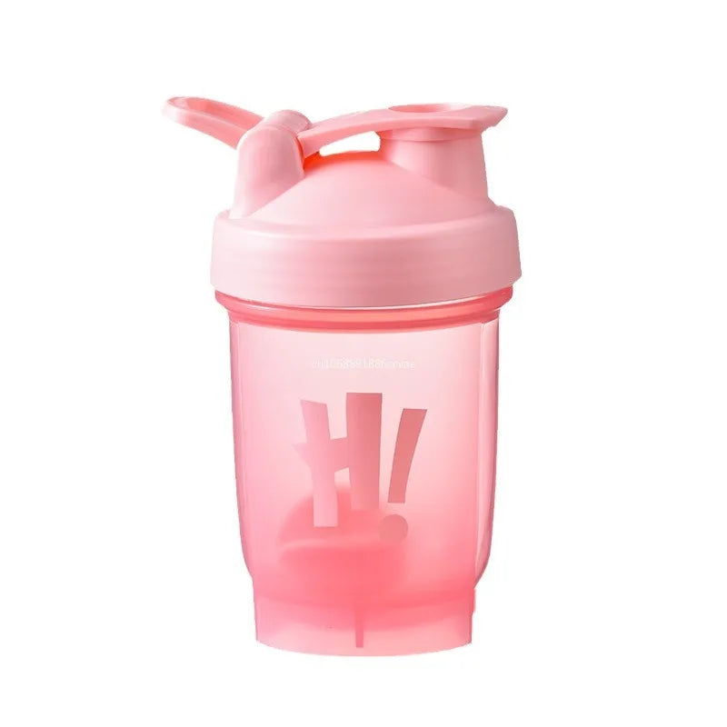 350ml Sports Water Cup with Shaker Balls Leak Proof Drink Shaker Bottle Whey Protein Powder Mixing Bottle Fitness Gym Shaker Cup