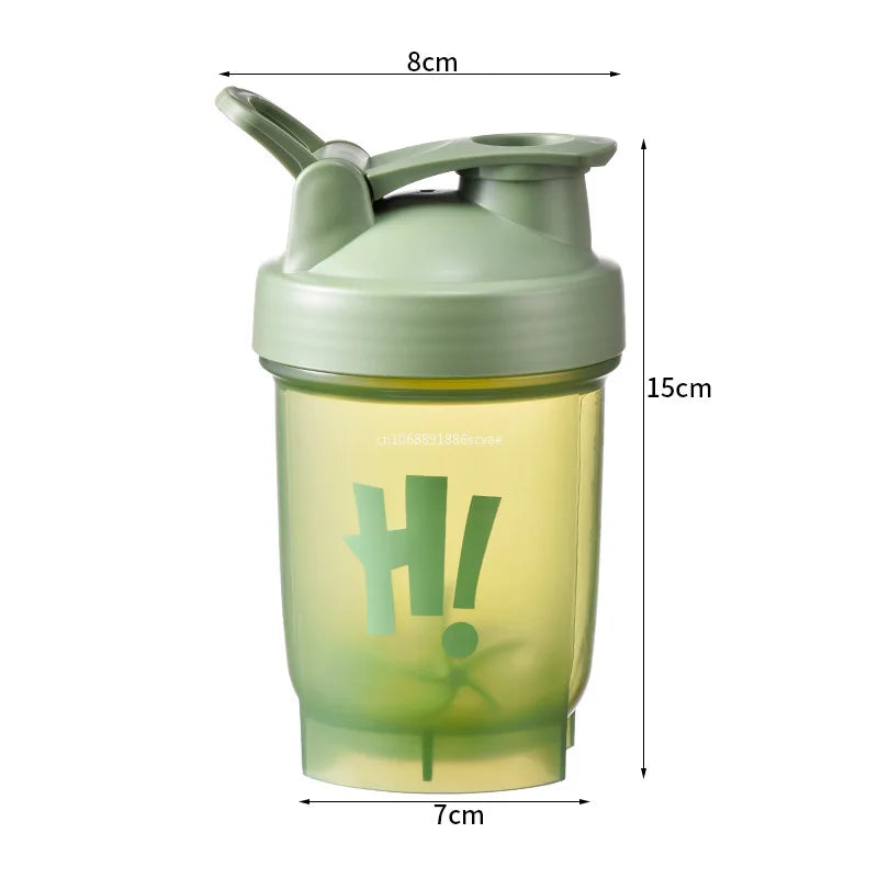 350ml Sports Water Cup with Shaker Balls Leak Proof Drink Shaker Bottle Whey Protein Powder Mixing Bottle Fitness Gym Shaker Cup